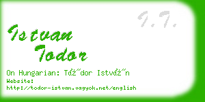 istvan todor business card